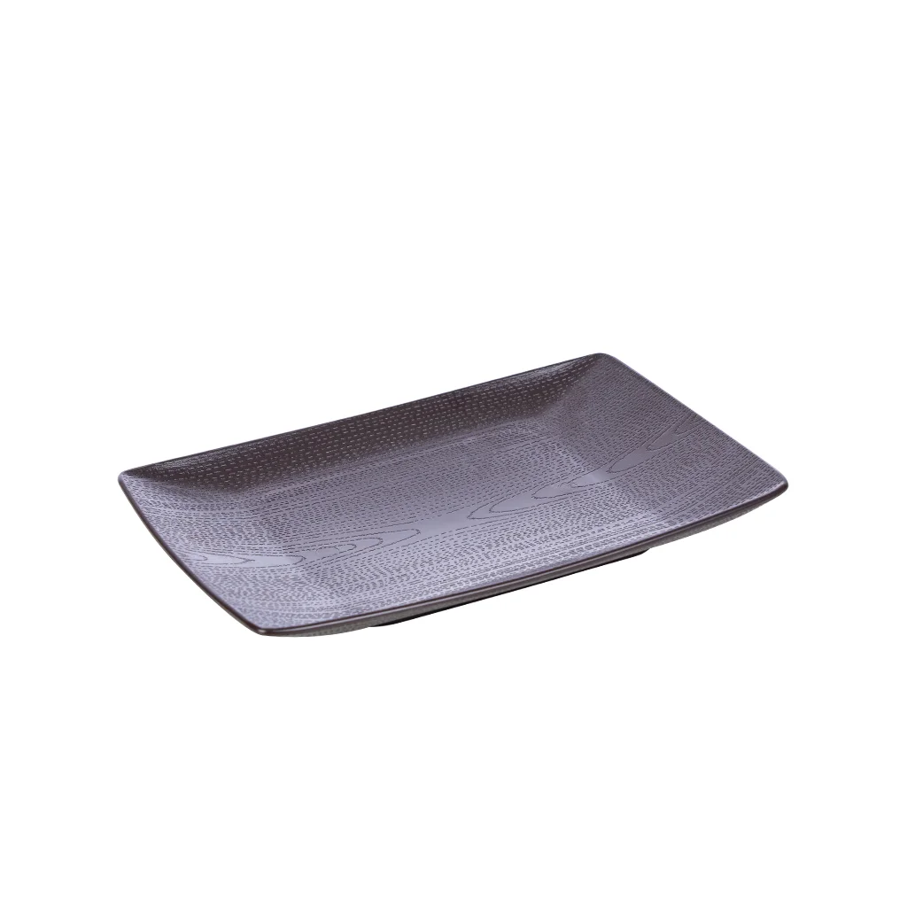 Đĩa Chữ Nhật Vân Gỗ To - Nhựa Việt Nhật Miền Bắc