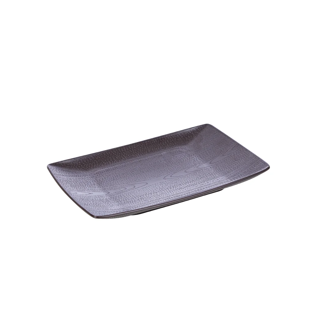 Đĩa Chữ Nhật Vân Gỗ Trung - Nhựa Việt Nhật Miền Bắc
