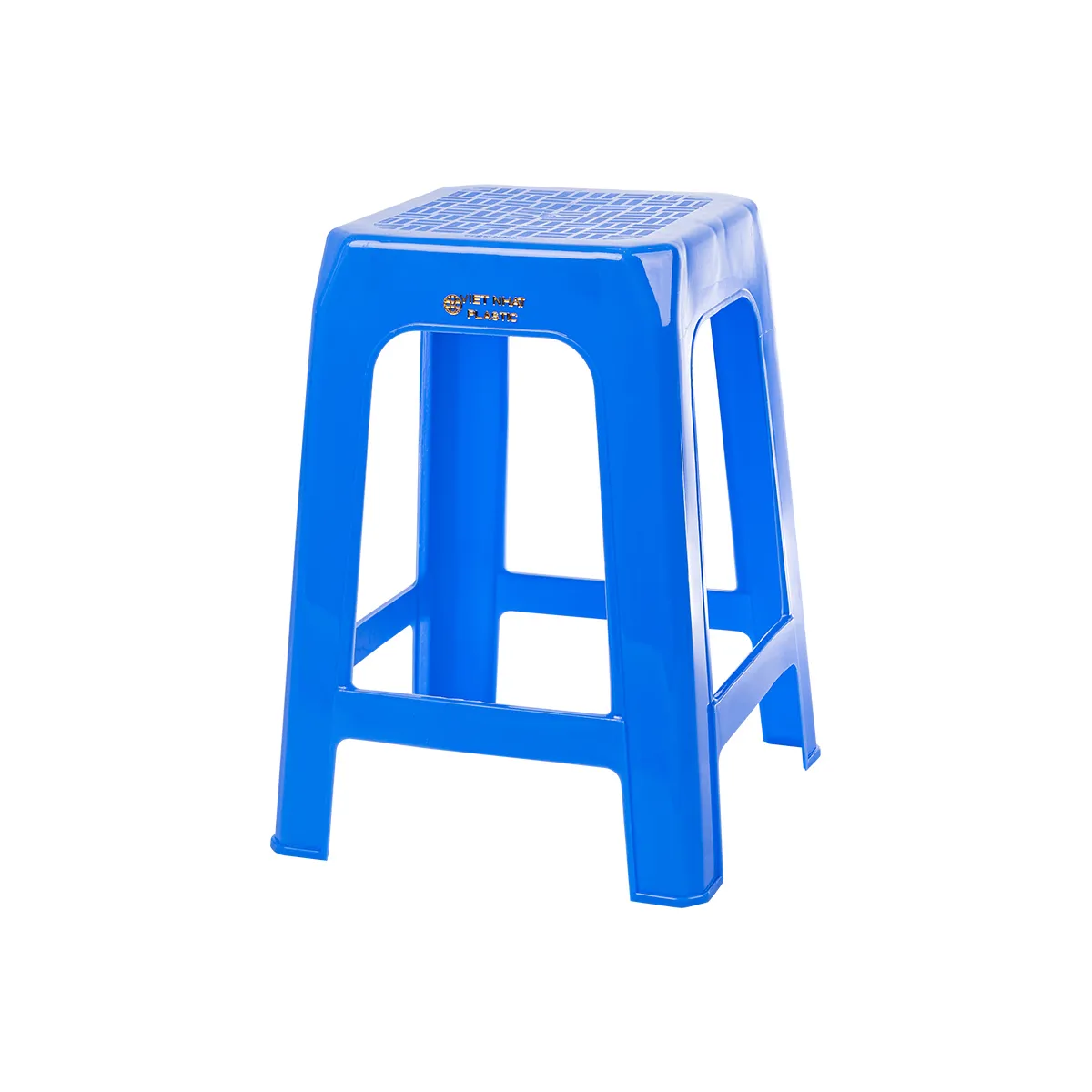 Ghế Đẩu Cao Kẻ Liền - Nhựa Việt Nhật Miền Bắc