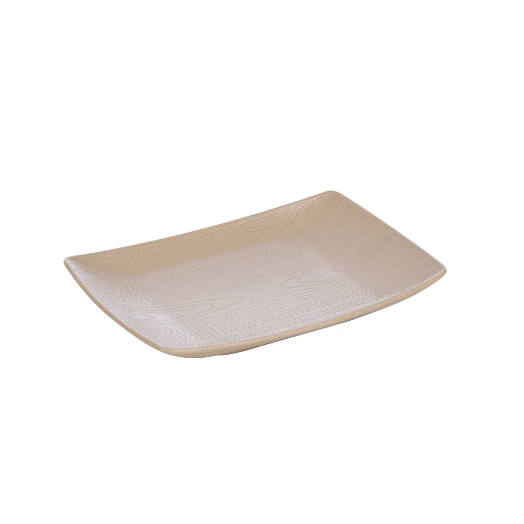 Đĩa Chữ Nhật Vân Gỗ Trung - Nhựa Việt Nhật Miền Bắc