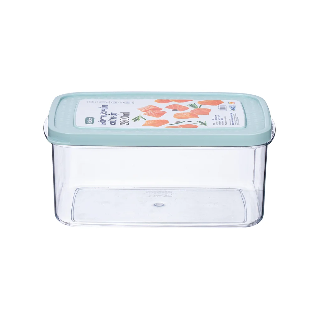 Hộp Thực Phẩm Chữ Nhật 2800Ml Hokori - Nhựa Việt Nhật Miền Bắc