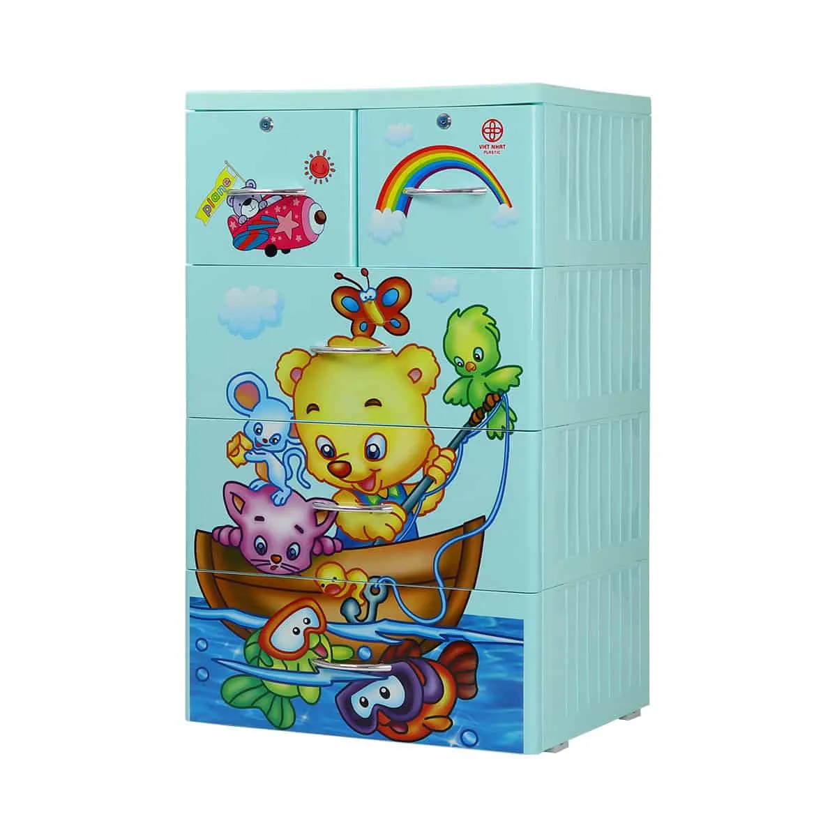 Tủ Lucky 4T - Gấu Câu Cá - Nhựa Việt Nhật Miền Bắc