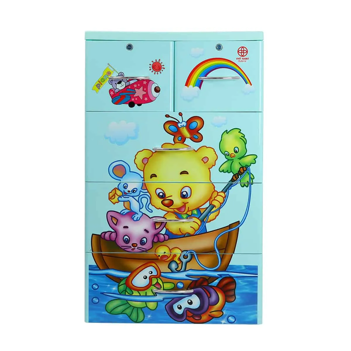 Tủ Lucky 4T - Gấu Câu Cá - Nhựa Việt Nhật Miền Bắc