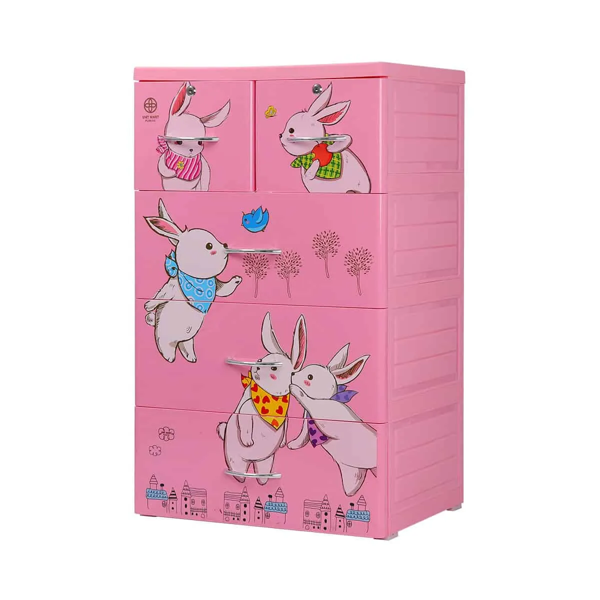 Tủ Lucky 4T - Thỏ - Nhựa Việt Nhật Miền Bắc