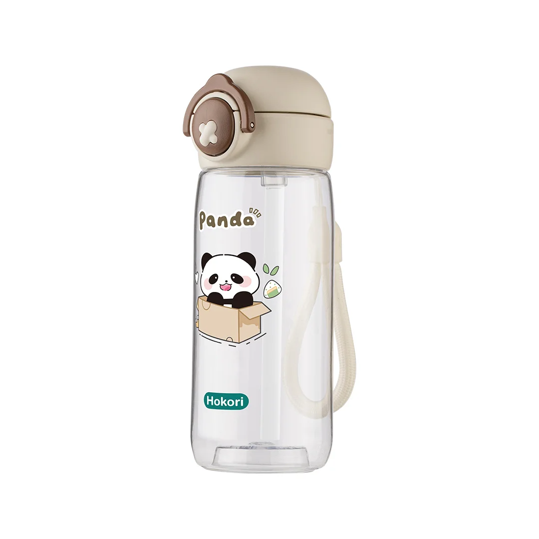 Bình Nước Trẻ Em Panda 480Ml Hokori - Nhựa Việt Nhật Plastic