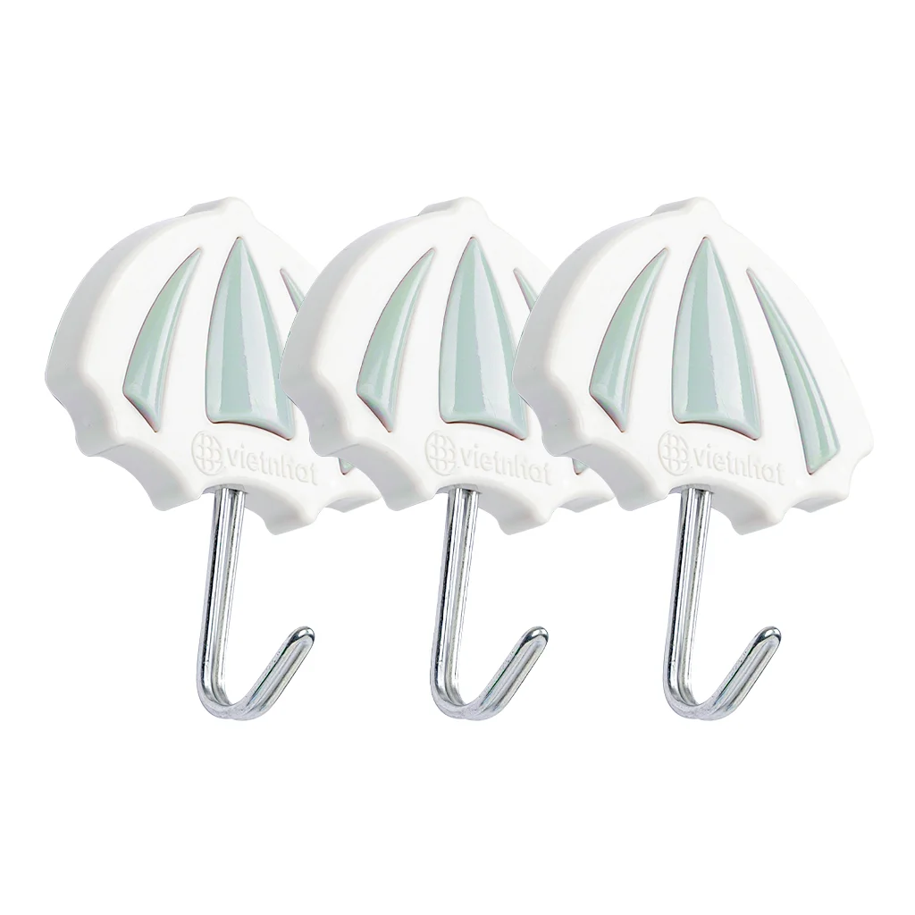 Móc Dính Dù Dán Tường Bộ 3 - Nhựa Việt Nhật Miền Bắc