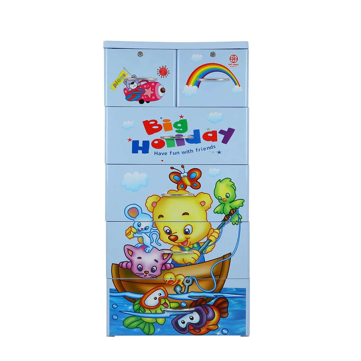 Tủ Lucky 5T - Gấu Câu Cá - Nhựa Việt Nhật Miền Bắc