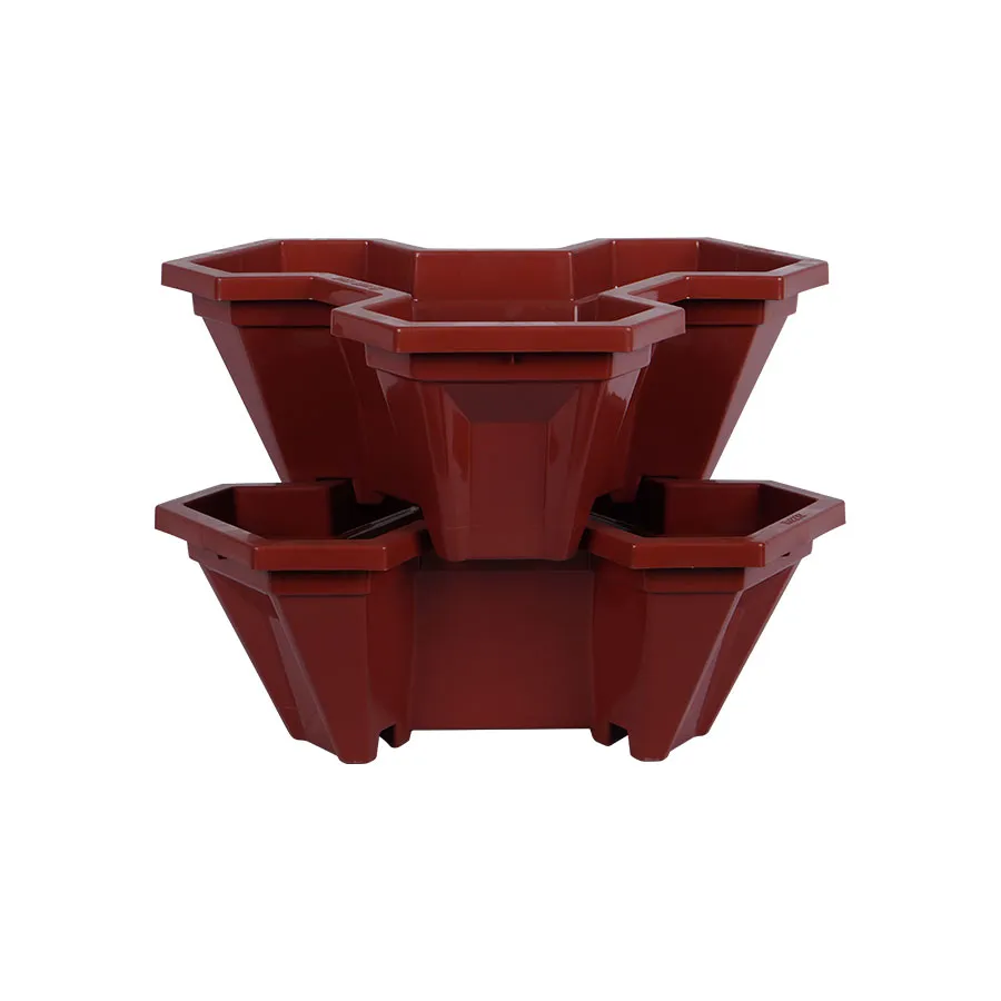 Chậu Hoa Tam Giác Nâu - Nhựa Việt Nhật Miền Bắc