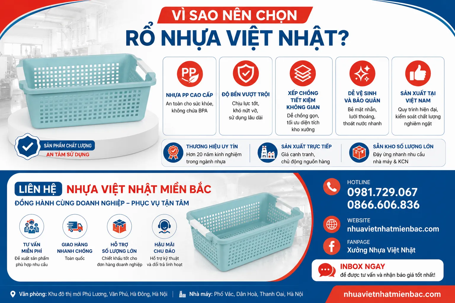Vì Sao Nên Chọn Rổ Nhựa To 3598 Từ Việt Nhật