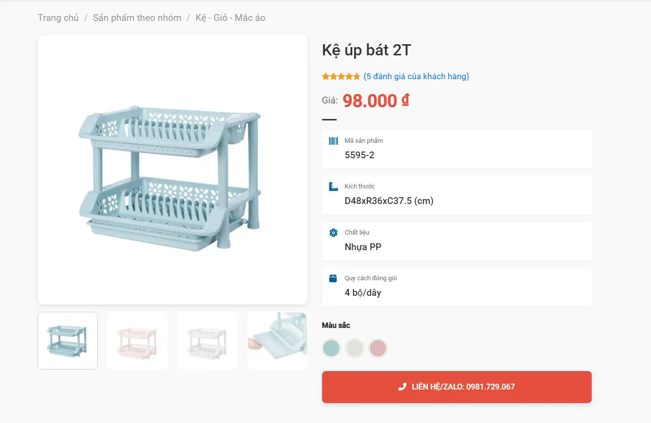 Kệ Úp Bát Đĩa 2 Tầng