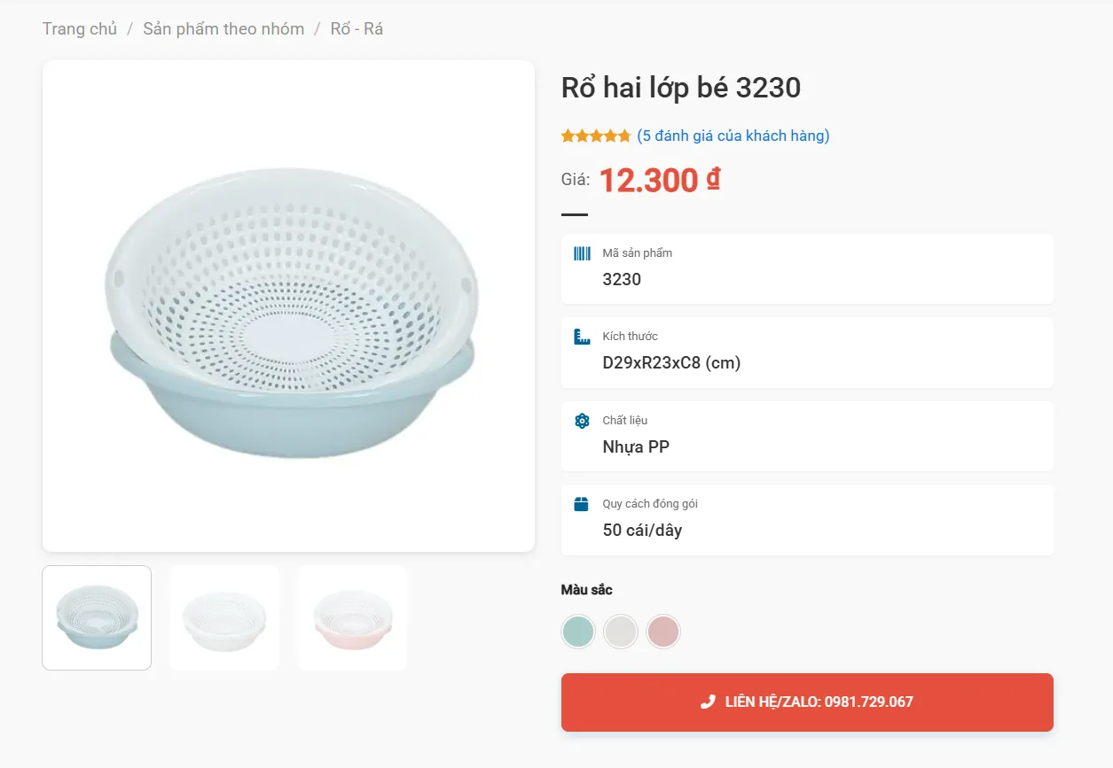 Bộ Rổ Tròn 2 Lớp Bé