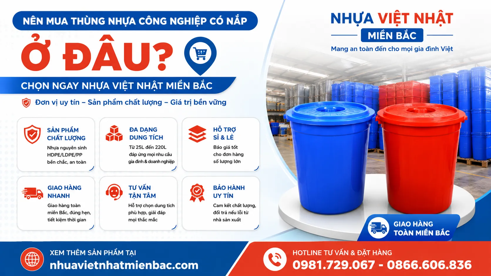 Địa Chỉ Mua Thùng Nhựa Công Nghiệp Có Nắp Uy Tín