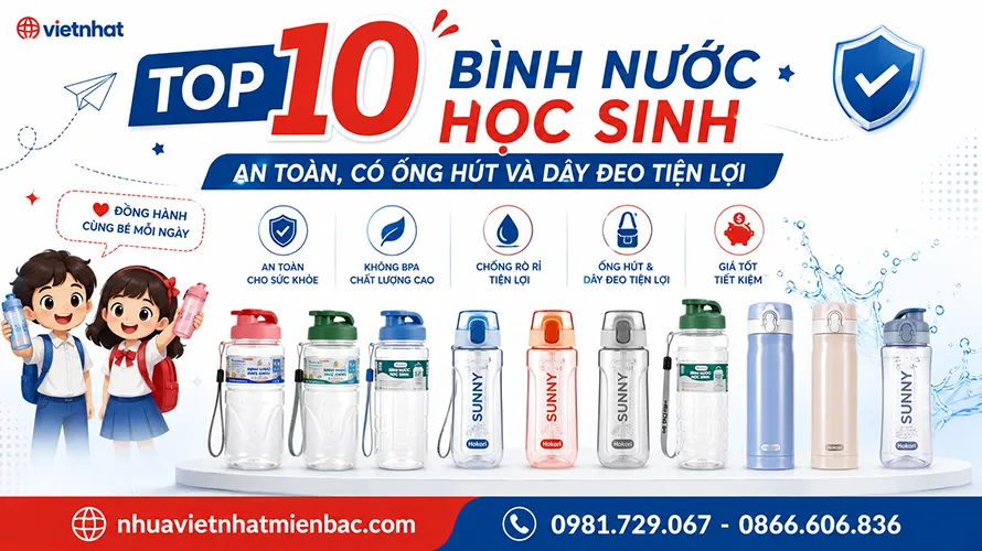 Top 10 Bình Nước Học Sinh An Toàn, Có Ống Hút Và Dây Đeo Tiện Lợi