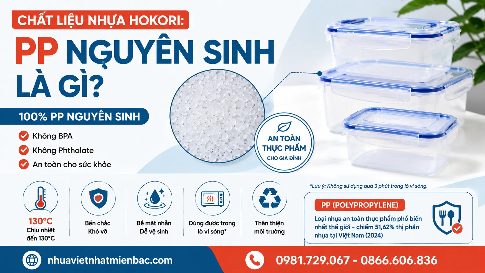 Chất Liệu Nhựa Hokori: Pp Nguyên Sinh 