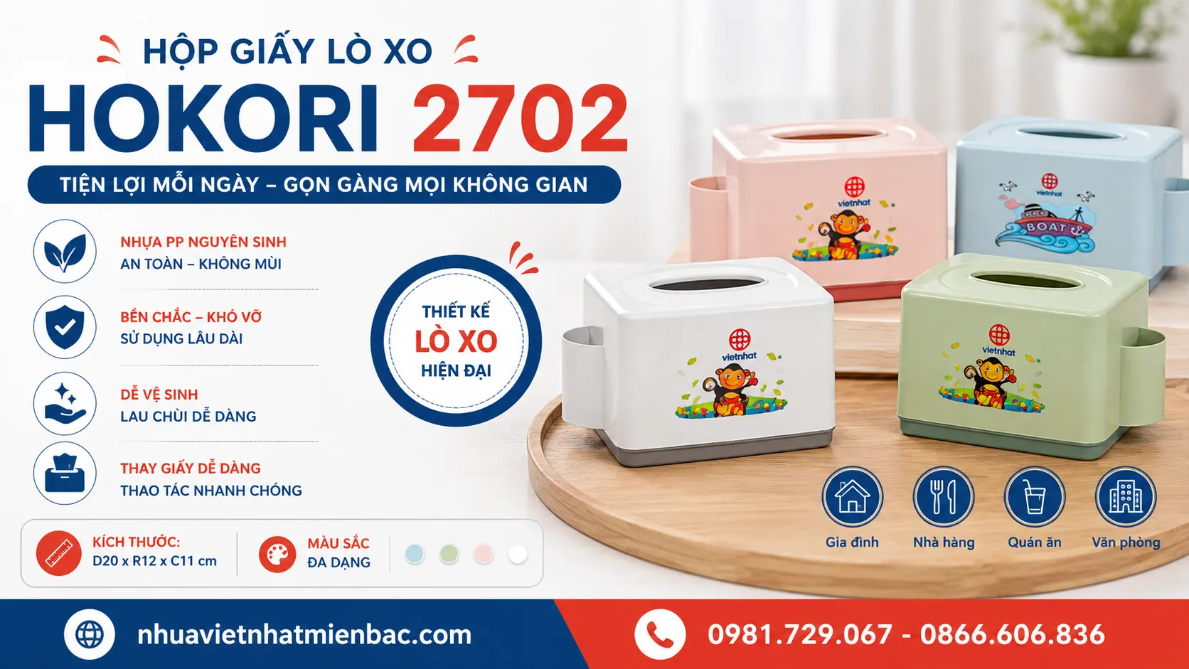 Hộp Giấy Lò Xo Hokori 2702