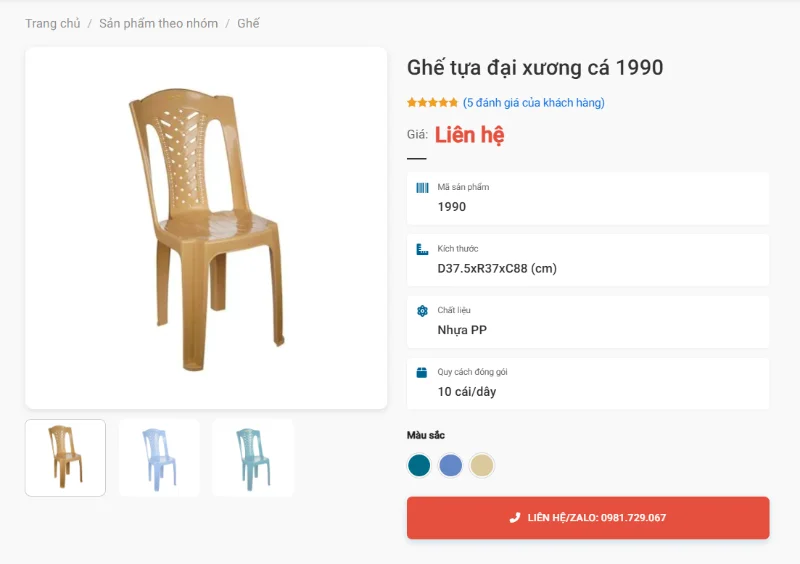 Ghế Tựa Đại Xương Cá 1990 Tạo Điểm Nhận Khác Biệt