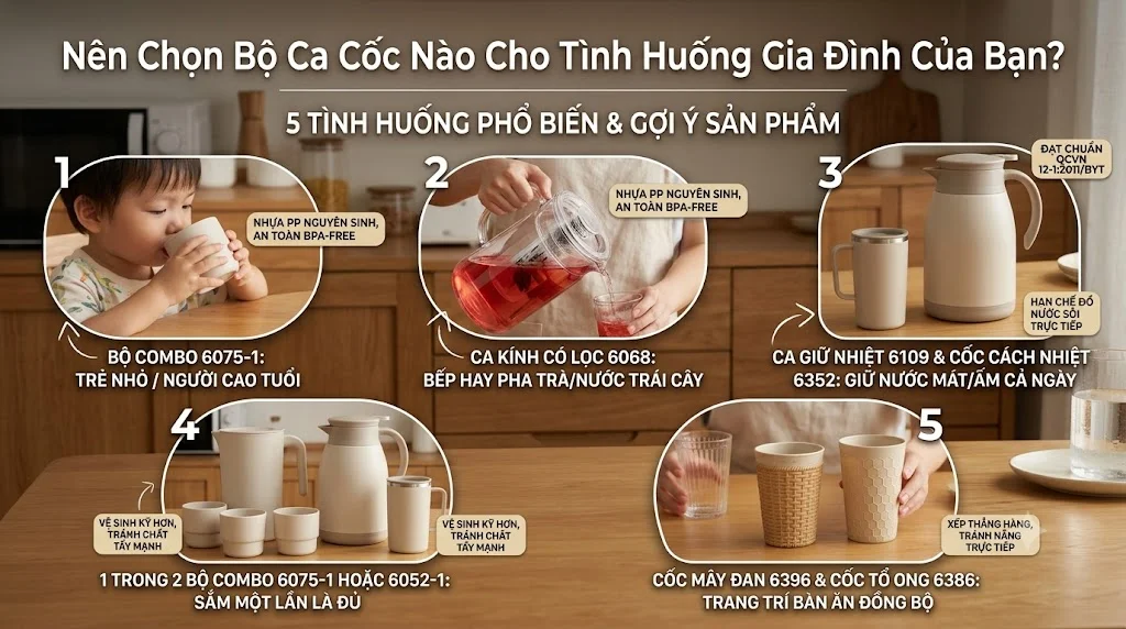 Hướng Dẫn Chọn Ca Cốc Phù Hợp Cho Gia Đình
