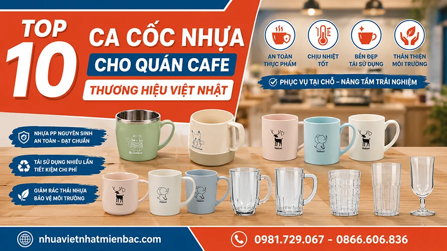 Top 10 Ca Cốc Nhựa Cho Quán Cafe Thương Hiệu Việt Nhật