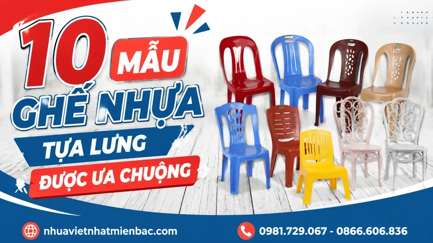 10 Mẫu Ghế Nhựa Tựa Lưng Được Ưa Chuộng