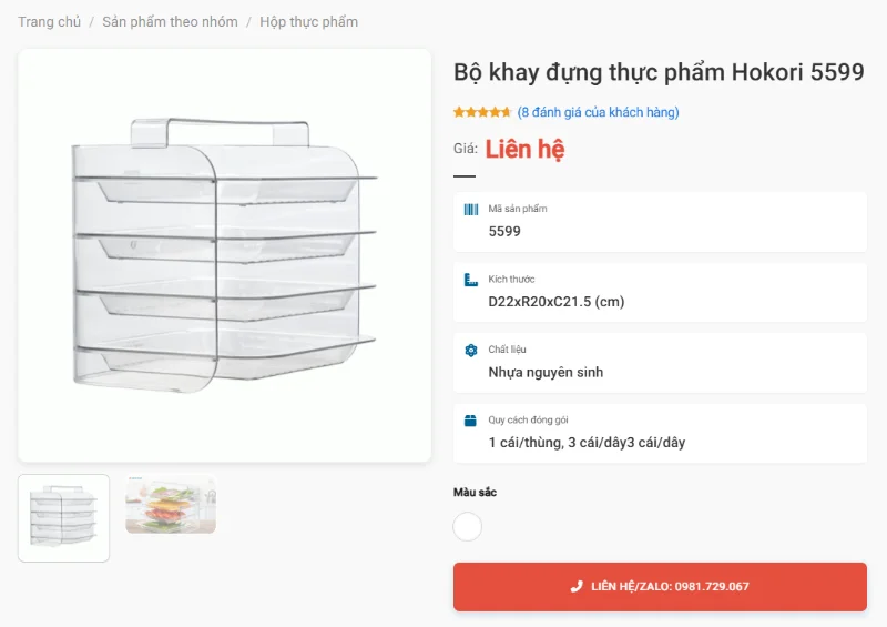 Bộ Khay Đựng Thực Phẩm Hokori Cho Tiệc Lẩu Gia Đình Tại Nhà