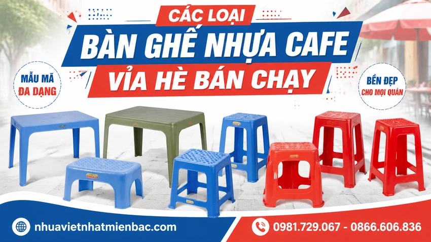 Các Loại Bàn Ghế Nhựa Cafe Vỉa Hè Bán Chạy