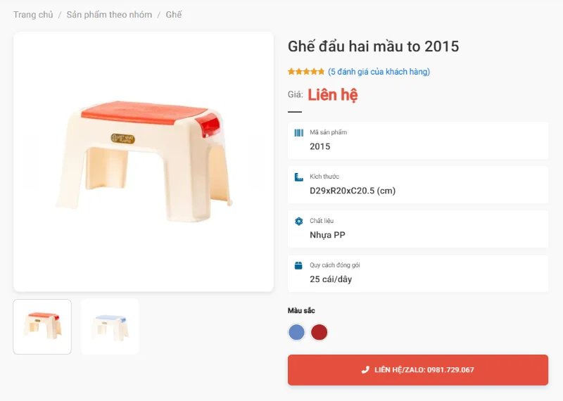 Ghế Đẩu Hai Màu To 2015 Nổi Bật Take Away
