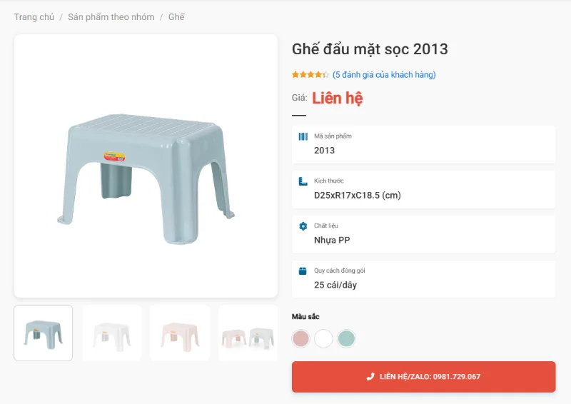 Ghế Đẩu Mặt Sọc 2013 Chống Trượt Take Away