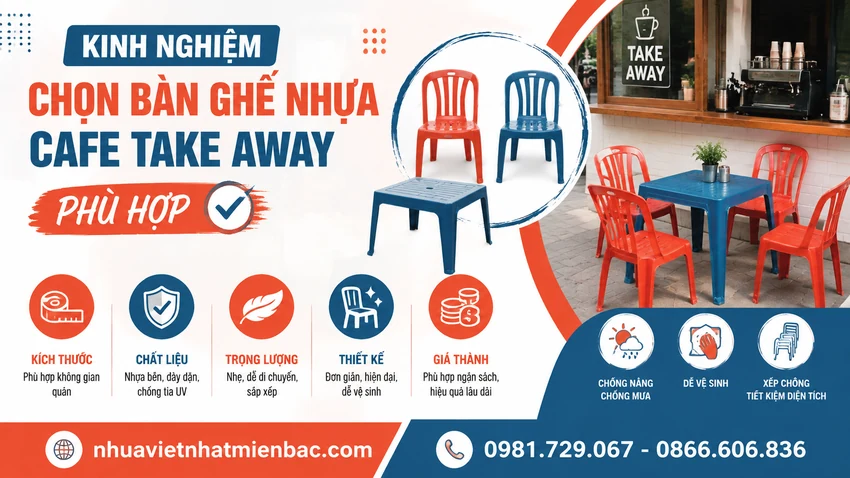 Kinh Nghiệm Chọn Bàn Ghế Nhựa Cafe Take Away Phù Hợp