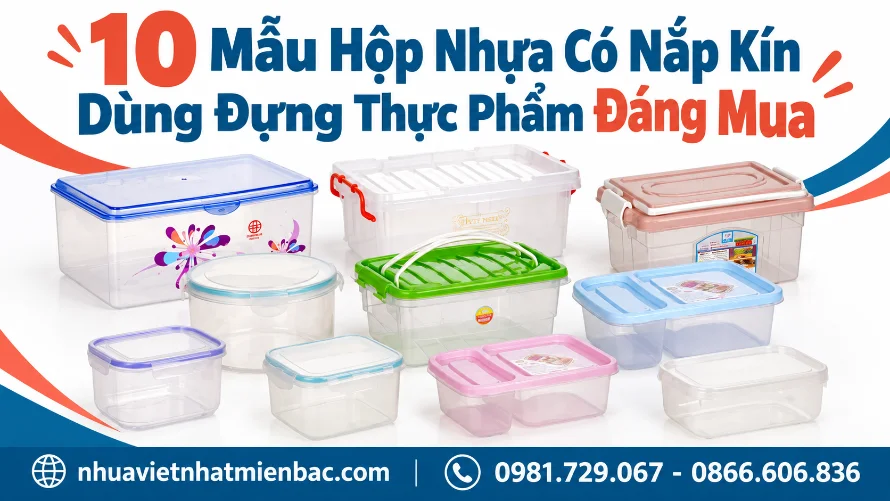 10 Mẫu Hộp Nhựa Có Nắp Kín Dùng Đựng Thực Phẩm Đáng Mua