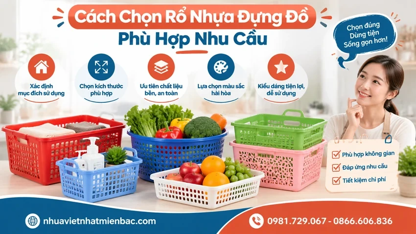 Cách Chọn Rổ Nhựa Đựng Đồ Phù Hợp Nhu Cầu