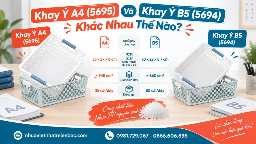 Khay Ý A4 (5695) Và Khay Ý B5 (5694) Khác Nhau Thế Nào?