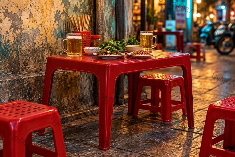 Bàn Vuông Bé 1806 Cho Quán Nhậu Vỉa Hè Diện Tích Hẹp